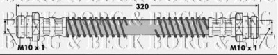 BORG & BECK bbh6250 -  Тормозной шланг